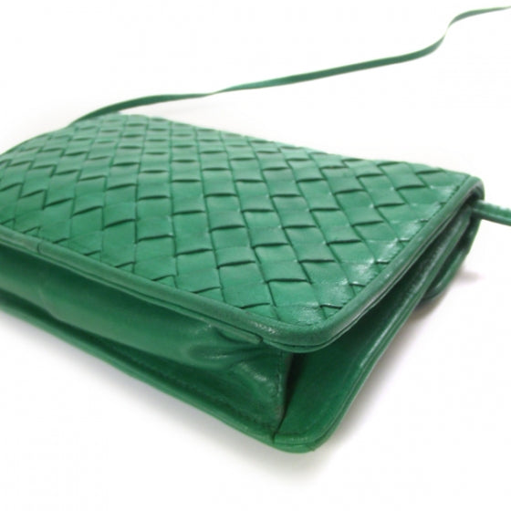 Bottega Veneta Woven Shoulder Bag Green 5 of 9