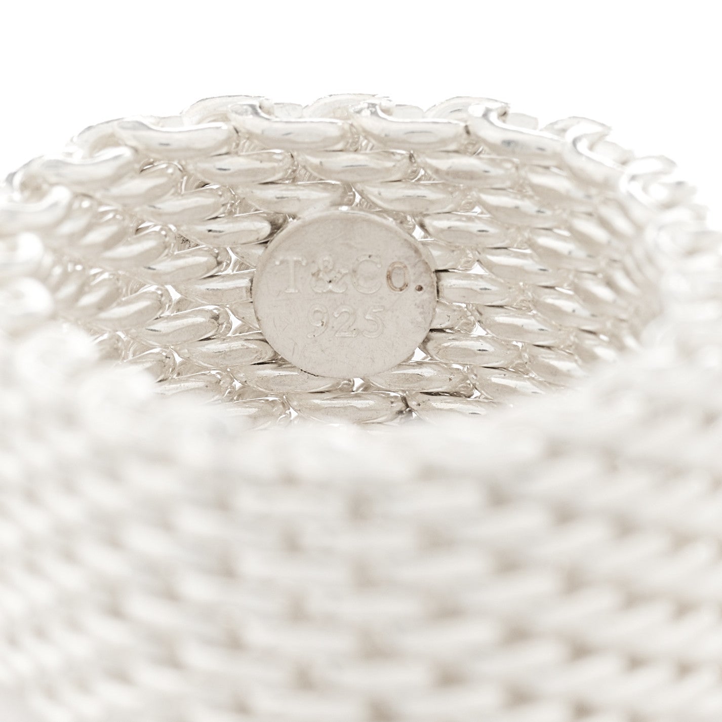 Sterling Silver Somerset Mesh Ring 56 7.5