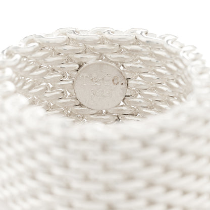 Tiffany Sterling Silver Somerset Mesh Ring 56 7.5 4 of 4