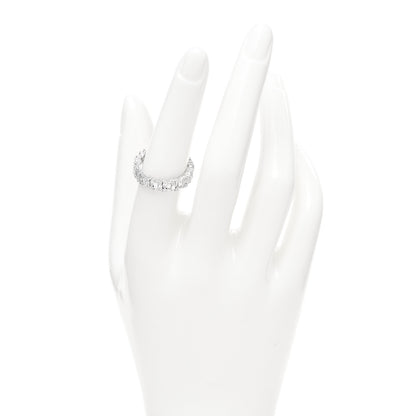 Suzanne Kalan 18K White Gold Diamond Classic Shimmer Eternity Band Ring 54 6.75 2 of 4