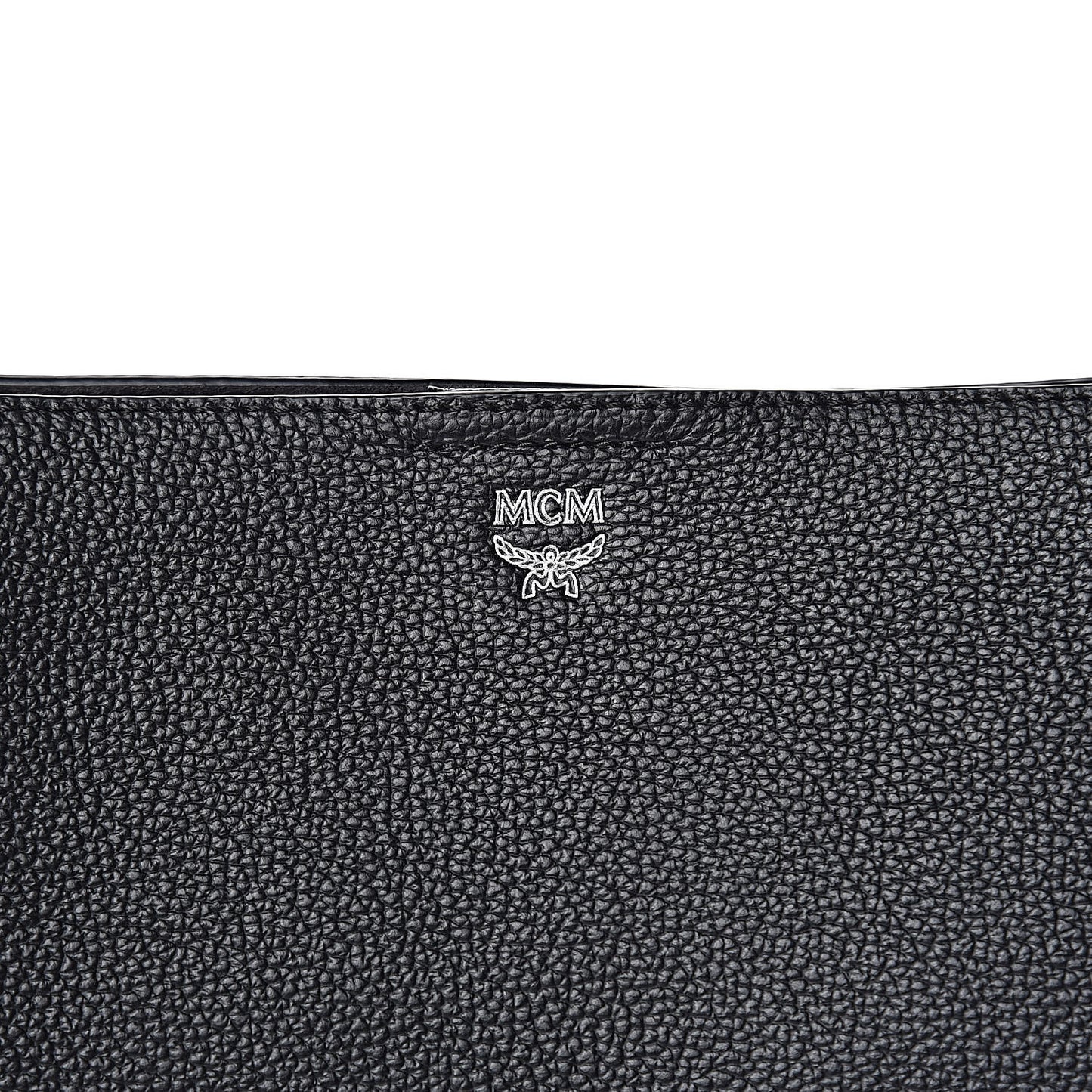 Grained Calfskin Visetos Medium Sarah Hobo Black