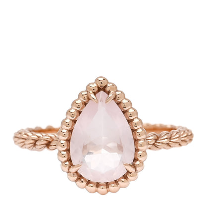 Boucheron 18K Rose Gold Rose Quartz Small Serpent Boheme Ring 52 6 1 of 6