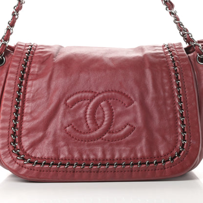 Chanel Smooth Calfskin Luxe Ligne Flap Red 8 of 17