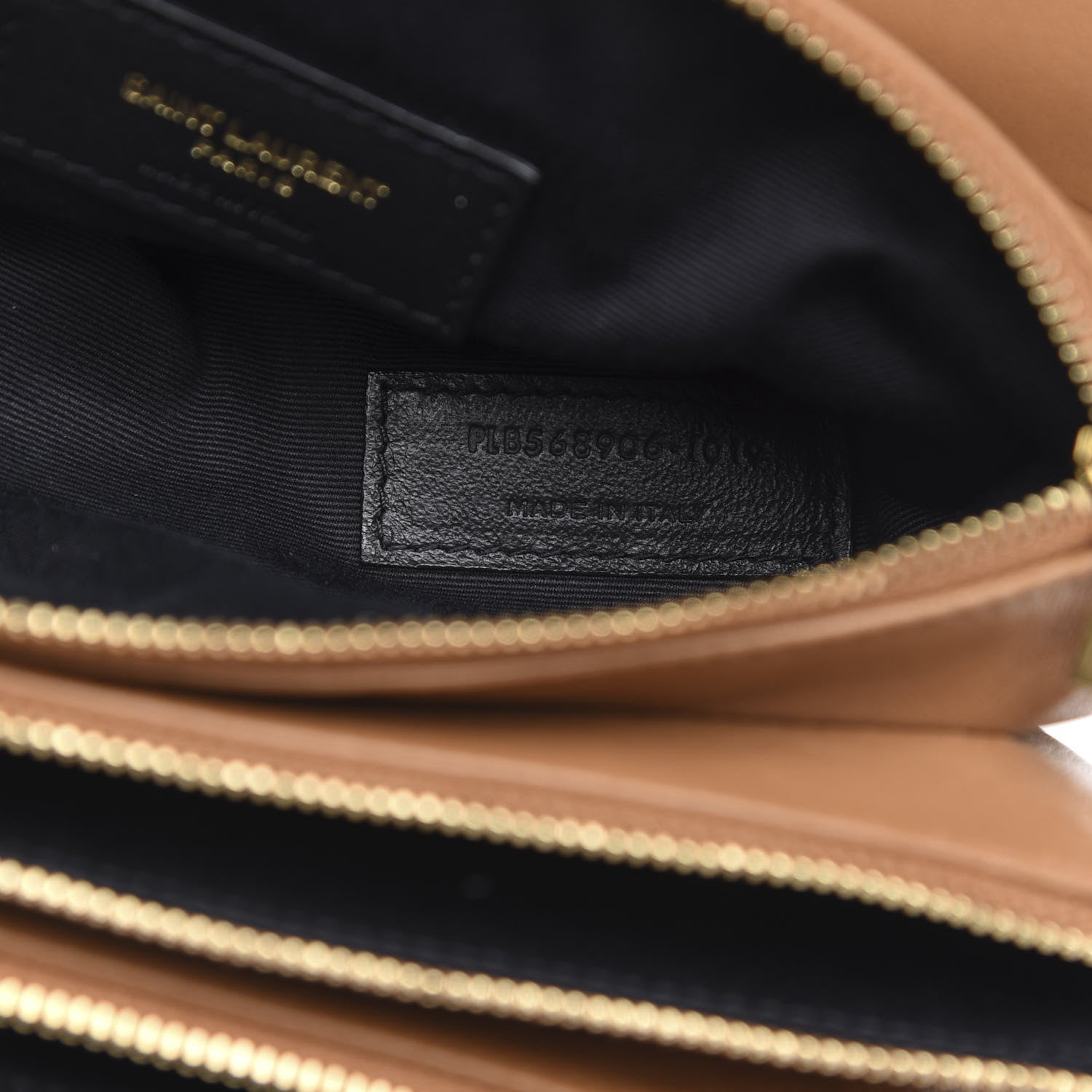 Saint Laurent Lambskin Diamond Quilted Angie Chain Bag Tan 7 of 13