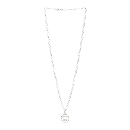 Gucci Sterling Silver Interlocking Circle GG Pendant Necklace 3 of 4