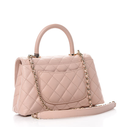 Chanel Caviar Quilted Mini Coco Handle Flap Light Pink 3 of 10