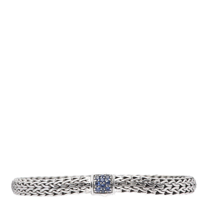 John Hardy Sterling Silver Blue Sapphire 5mm Classic Chain Bracelet 1 of 5