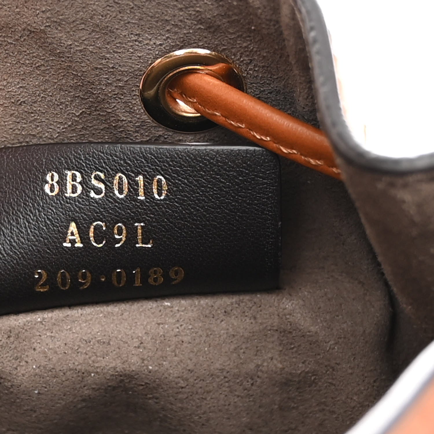 Fendi Vitello King F is Fendi Logo Embossed Mini Mon Tresor Bucket Bag Cuoio 6 of 9