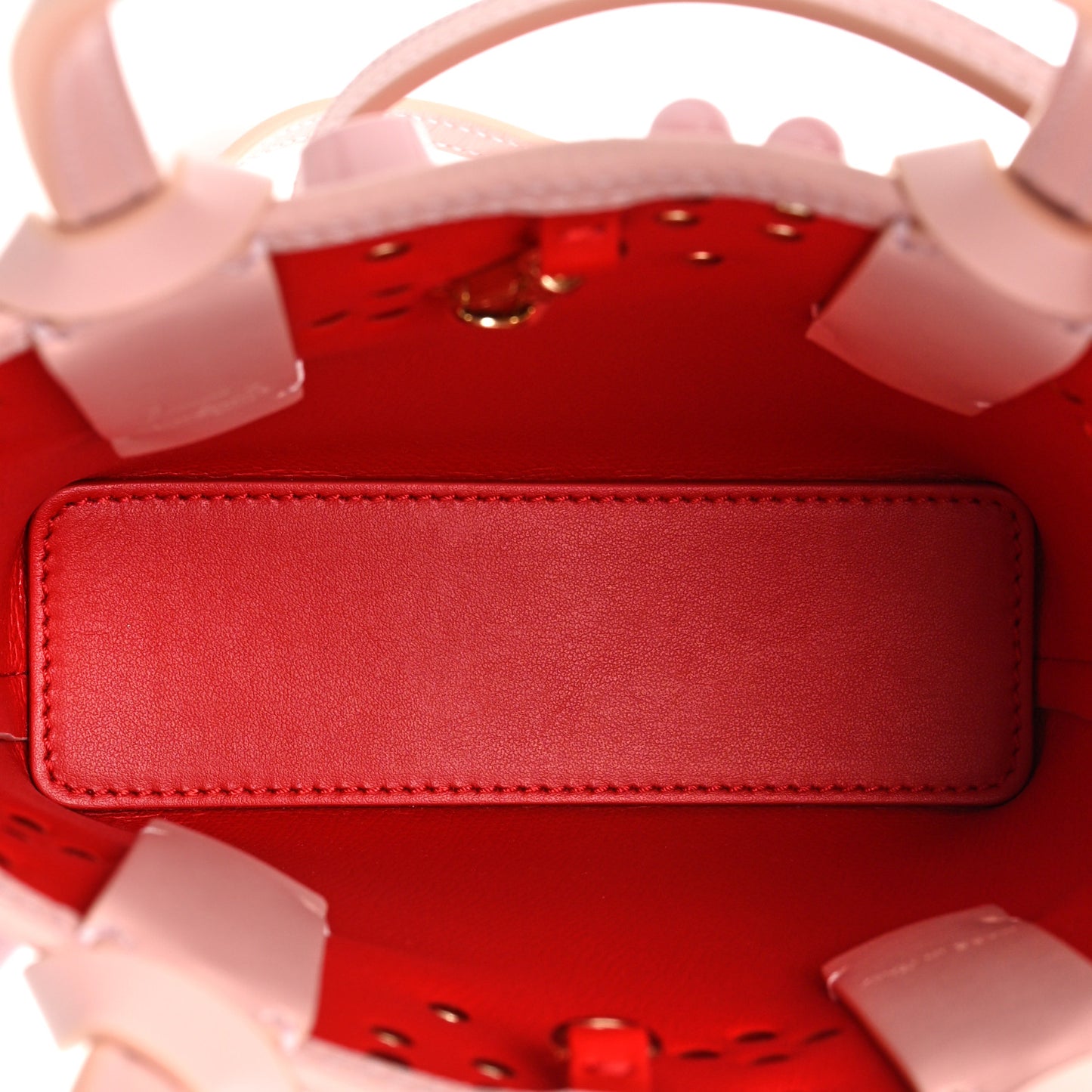 Calfskin Empire Spike Studded Mini North South Cabata Tote Rosy
