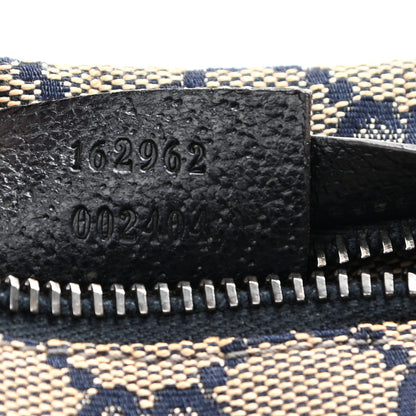 Gucci GG Monogram Web Double Pocket Belt Bag Navy 7 of 10