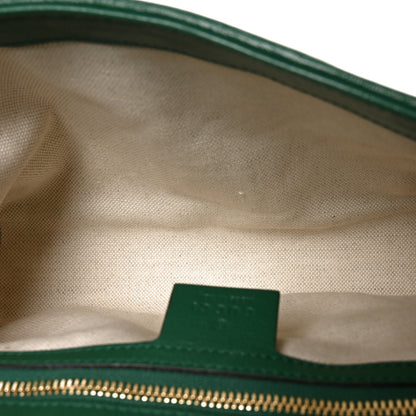 Gucci Azalea Calfskin Enamel Matelasse Diagonal Small Torchon GG Marmont Shoulder Bag New Shamarock Emerald 5 of 10