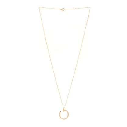 Cartier 18K Yellow Gold Diamond Juste Un Clou Paved Pendant Necklace 3 of 5