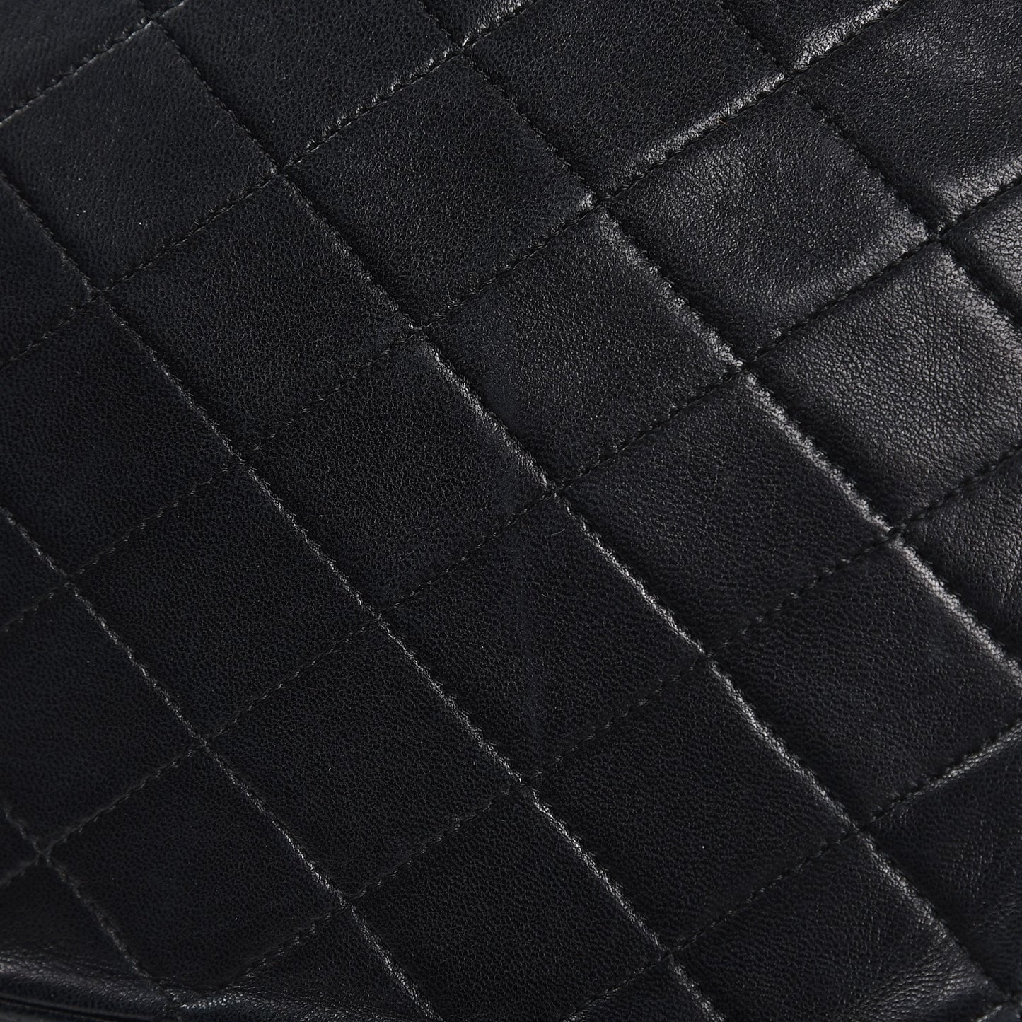 Lambskin Quilted Small Single Flap Black
