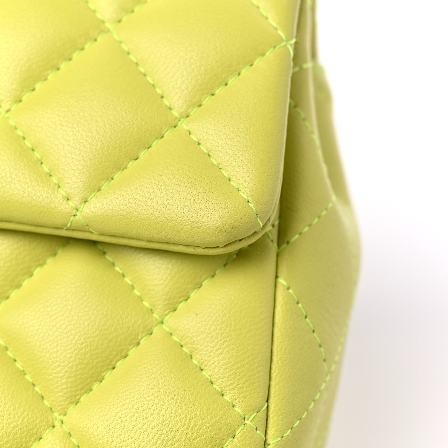 Chanel Lambskin Quilted Mini Rectangular Flap Yellow 10 of 11