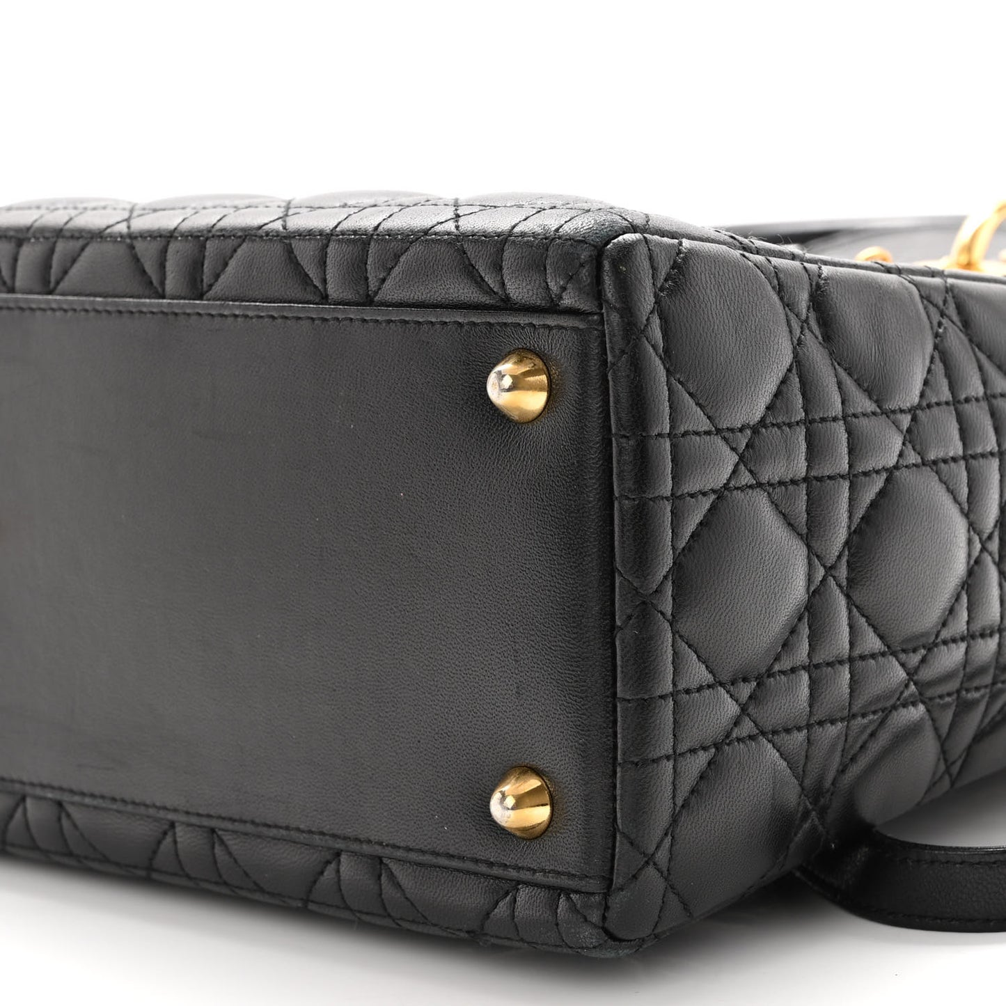 Lambskin Cannage Large Lady Dior Black