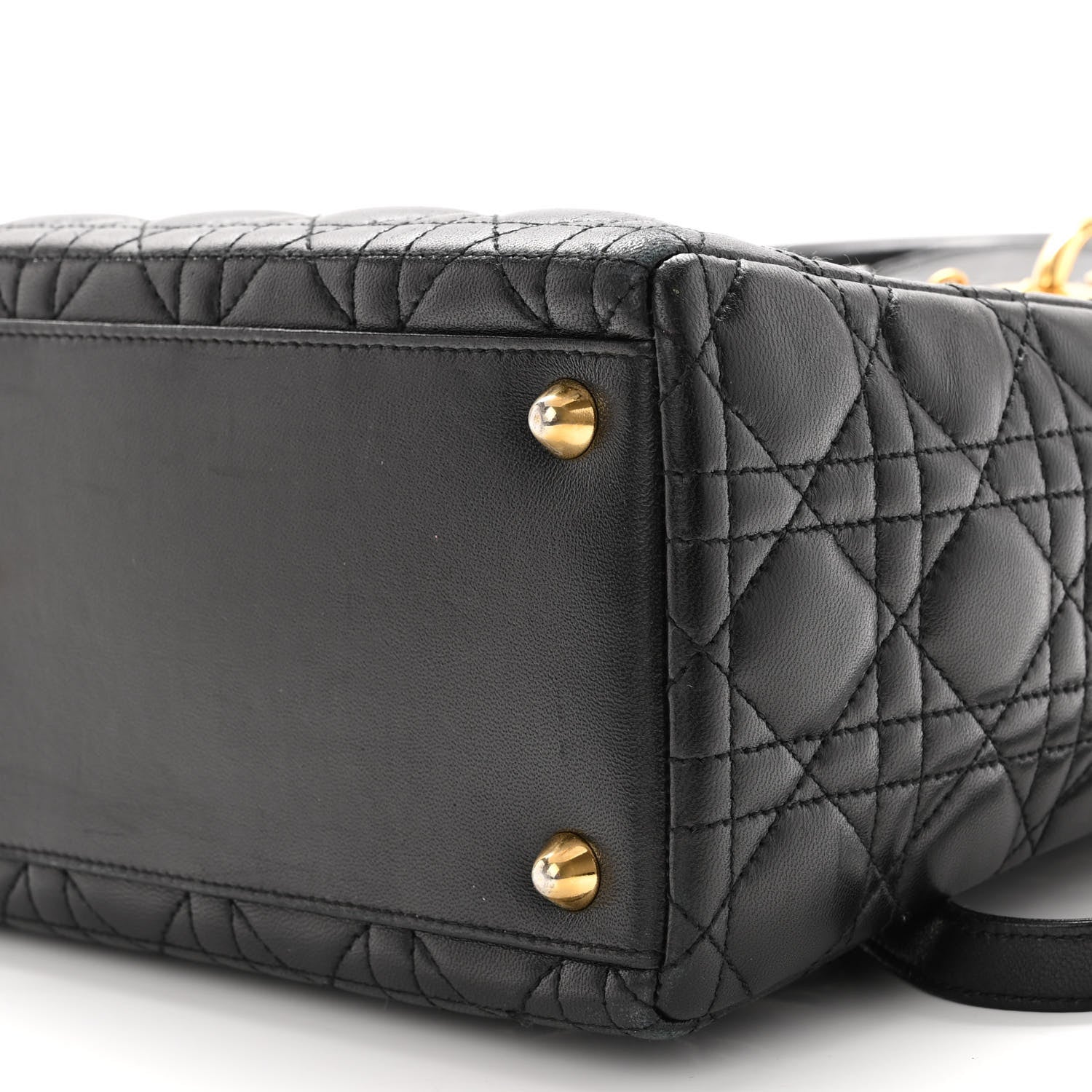 Christian Dior Lambskin Cannage Large Lady Dior Black 9 of 10