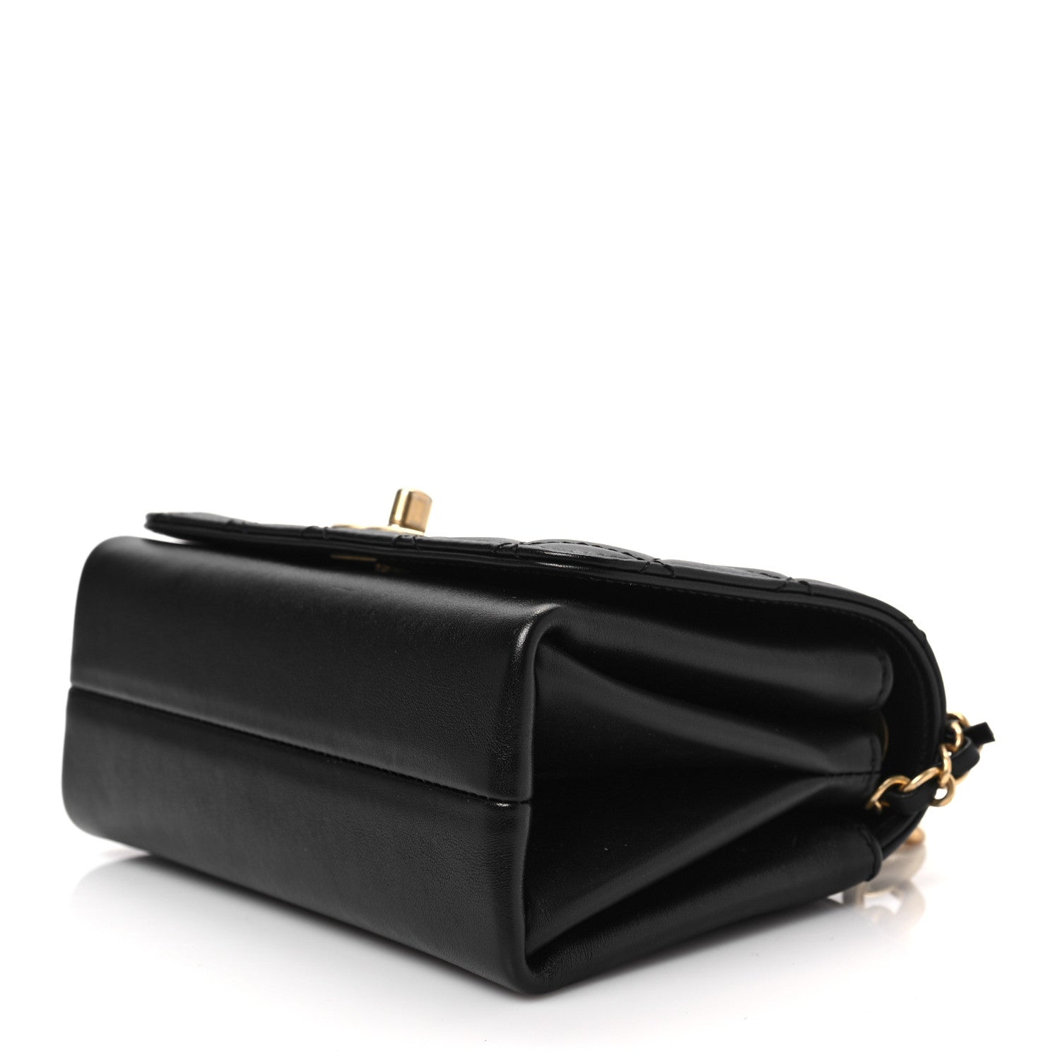 Chanel Calfskin Quilted Pearl Jewel Chain Flap Black 8 of 8