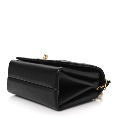 Chanel Calfskin Quilted Pearl Jewel Chain Flap Black 8 of 8