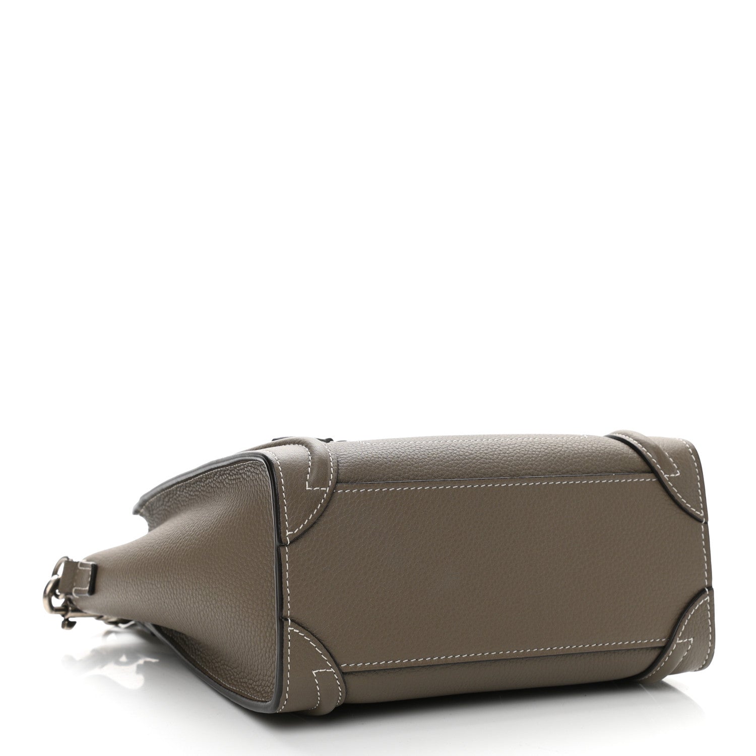 Celine Drummed Calfskin Nano Luggage Souris 4 of 9