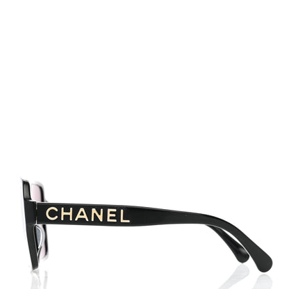 Chanel Acetate Polarized Square Sunglasses 5408-A Black 3 of 12