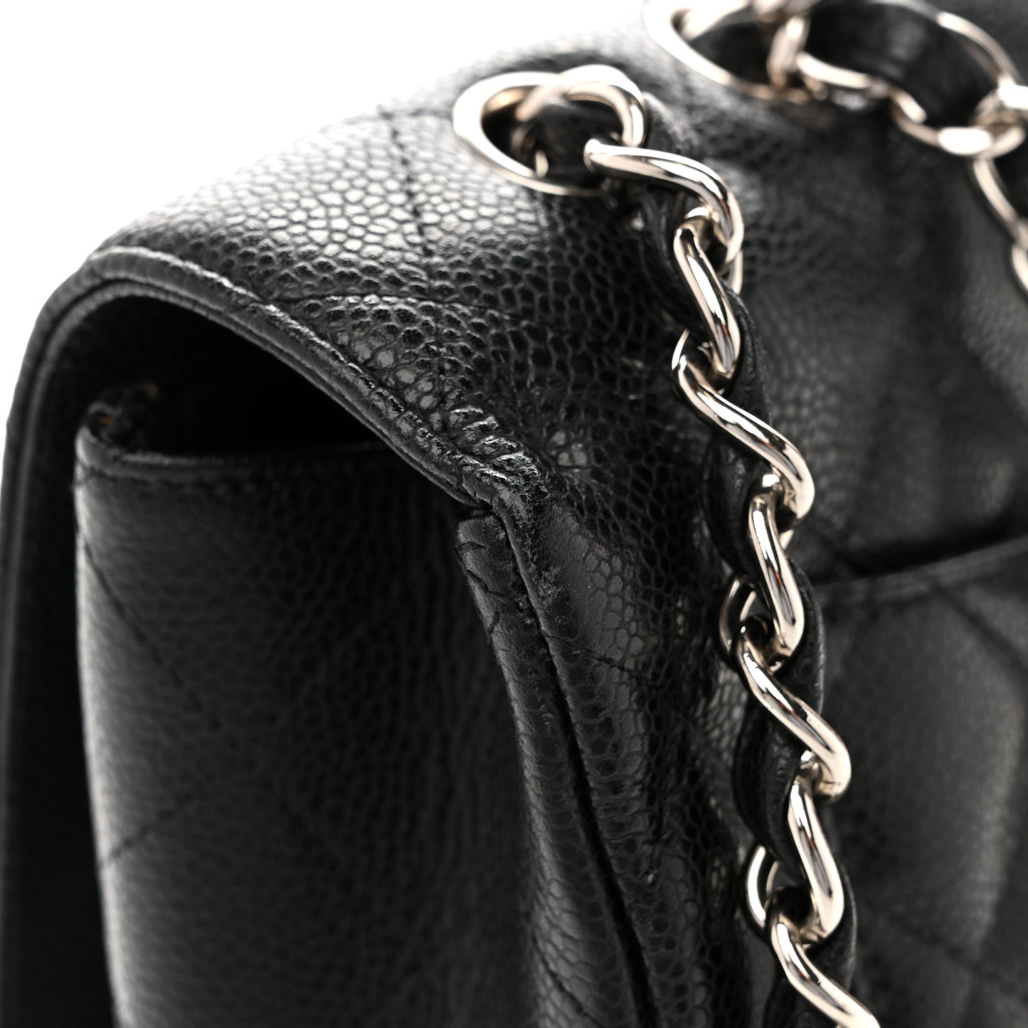 Caviar Quilted Jumbo Single Flap Black