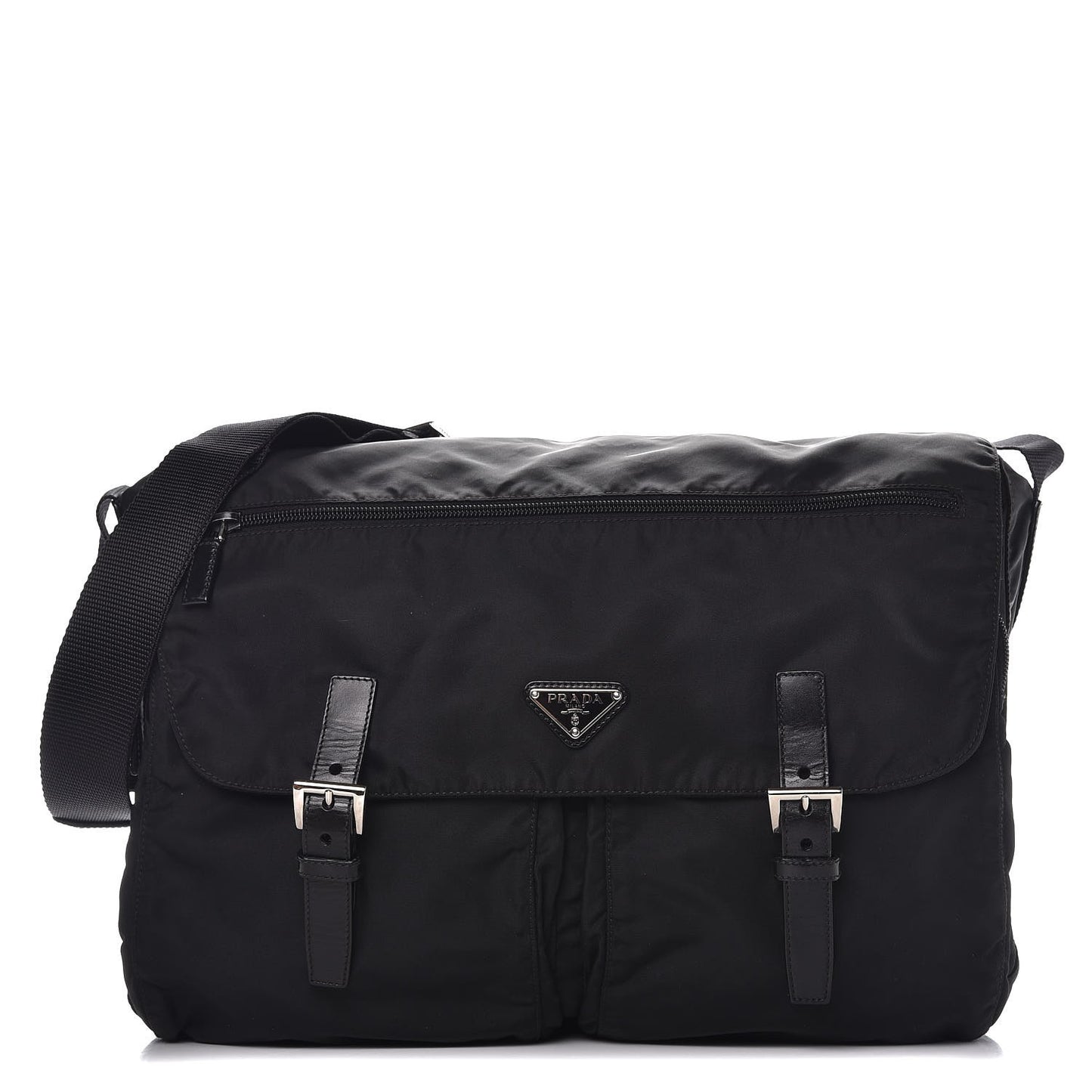 Nylon Vela Messenger Bag Black
