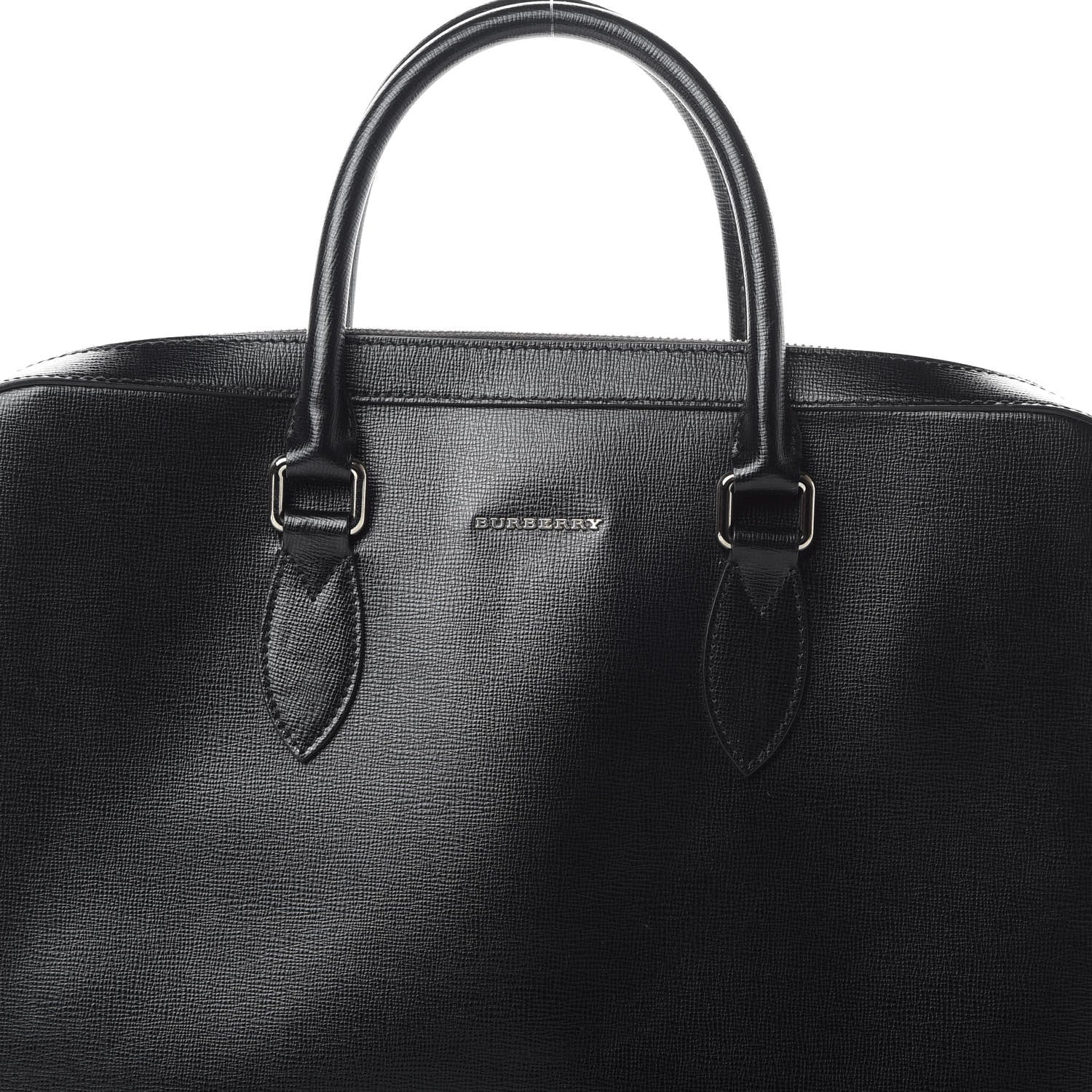 Burberry Textured Calfskin Barrow Briefcase Black 8 of 15