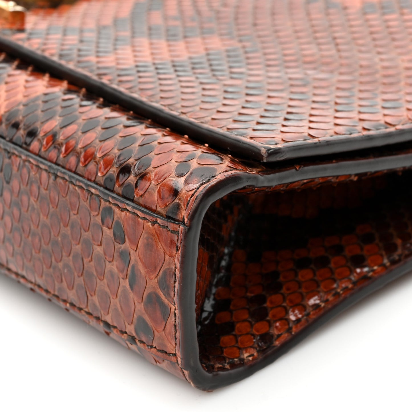 Snakeskin Medium Classic Monogram Kate Satchel Multicolor