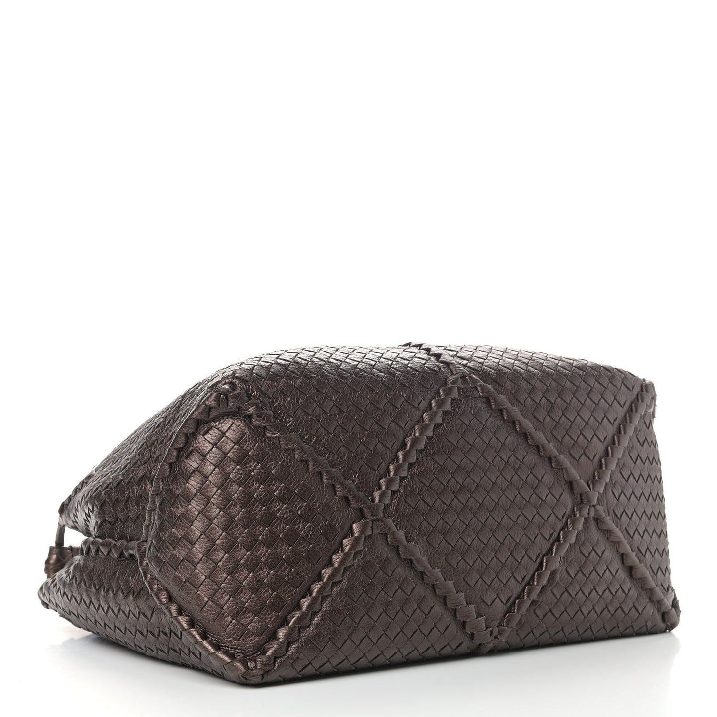 Cervo Intrecciato Shoulder Bag Brown