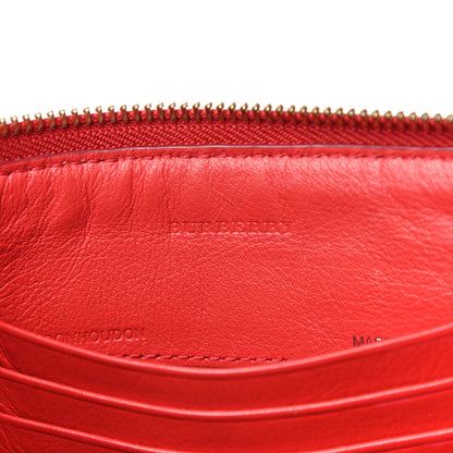 Burberry Haymarket Check Small Peyton Crossbody Clutch Bag Coral Red 5 of 17