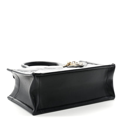 Christian Dior Calfskin Macrocannage Mini Book Tote Black 4 of 12