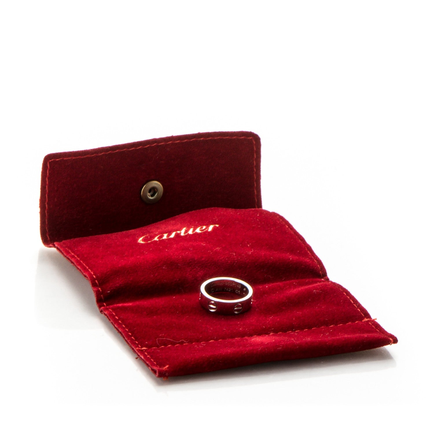 Cartier Platinum 5.5mm LOVE Ring 49 4.75 5 of 5
