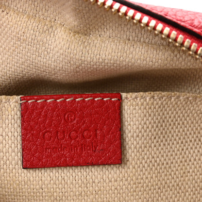Gucci Pebbled Calfskin Small Soho Disco Bag Vibrant Red 6 of 10