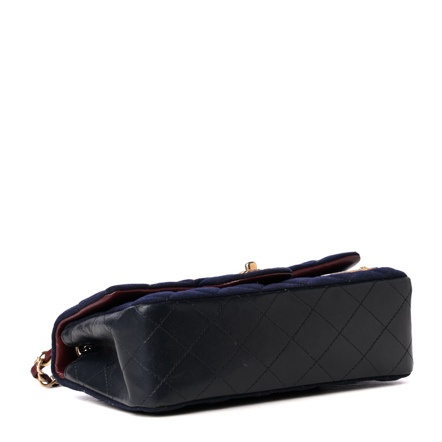 Chanel Felt Quilted Paris-Hamburg Charms Mini Rectangular Flap Dark Navy 3 of 4