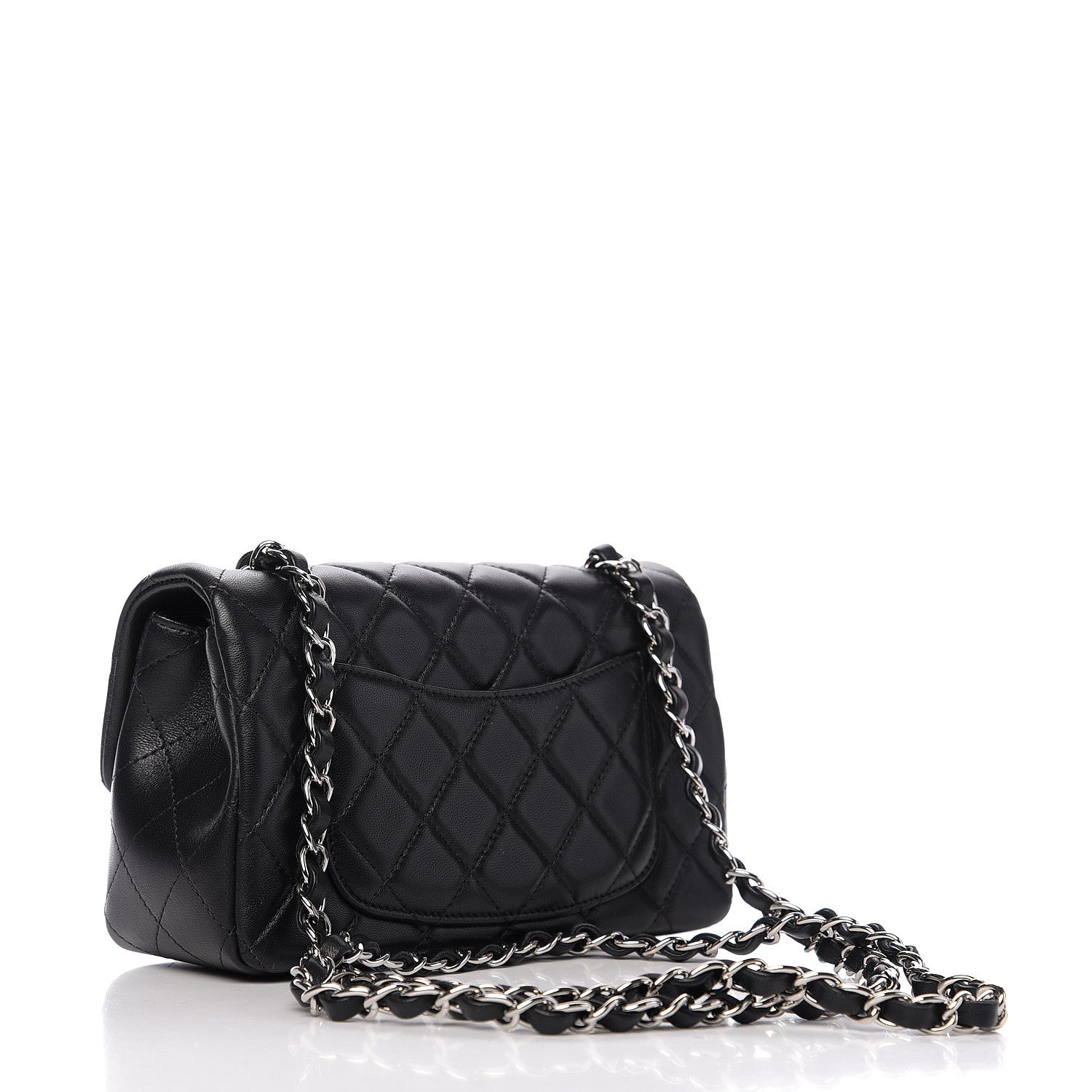 Chanel Lambskin Quilted Mini Rectangular Flap Black 2 of 10