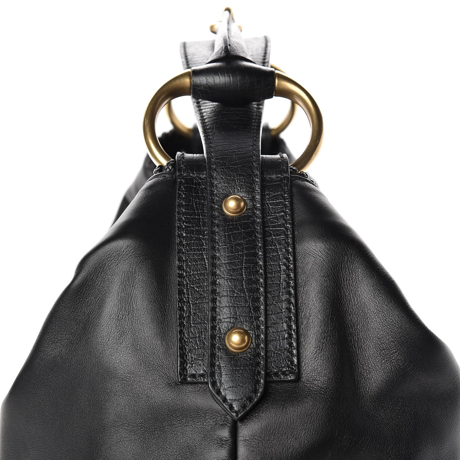 Gucci Calfskin Large Horsebit Chain Hobo Black 8 of 12