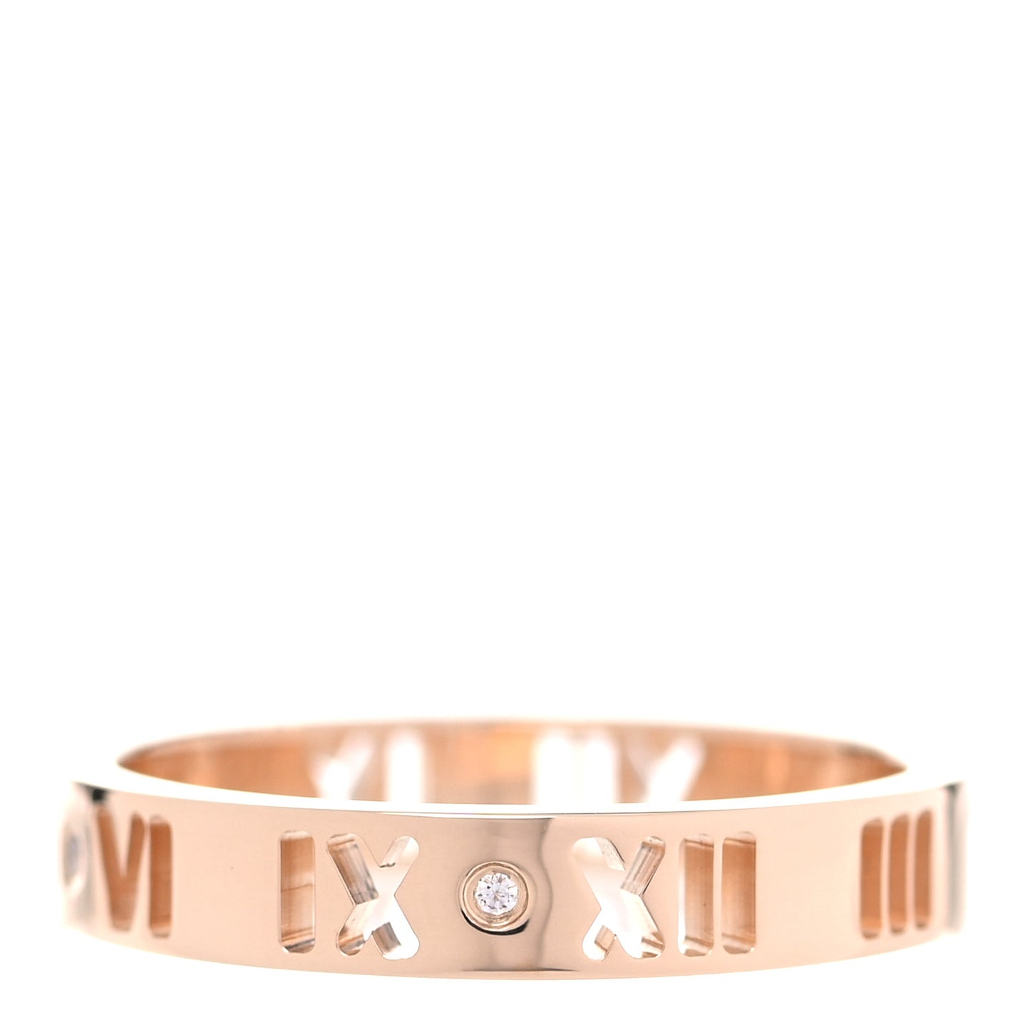 18K Rose Gold Diamond Atlas Pierced Ring 53 6.5