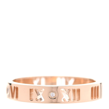Tiffany 18K Rose Gold Diamond Atlas Pierced Ring 53 6.5 1 of 5