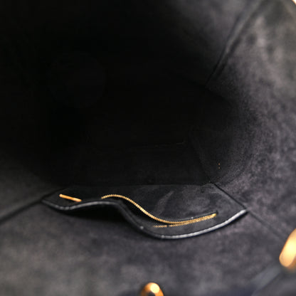 Celine Soft Grained Calfskin Small Sangle Bucket Bag Navy 4 of 9