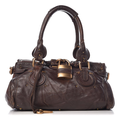 Chloe Calfskin Medium Paddington Satchel Chocolate 1 of 25