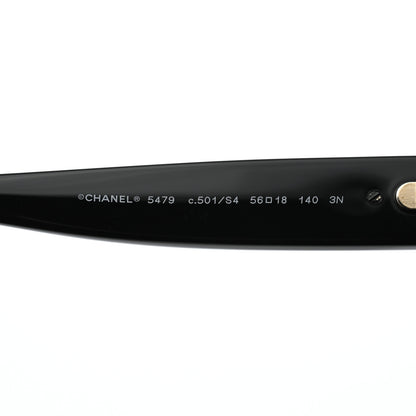 Chanel Acetate Square Heart Sunglasses 5479 Black 6 of 8