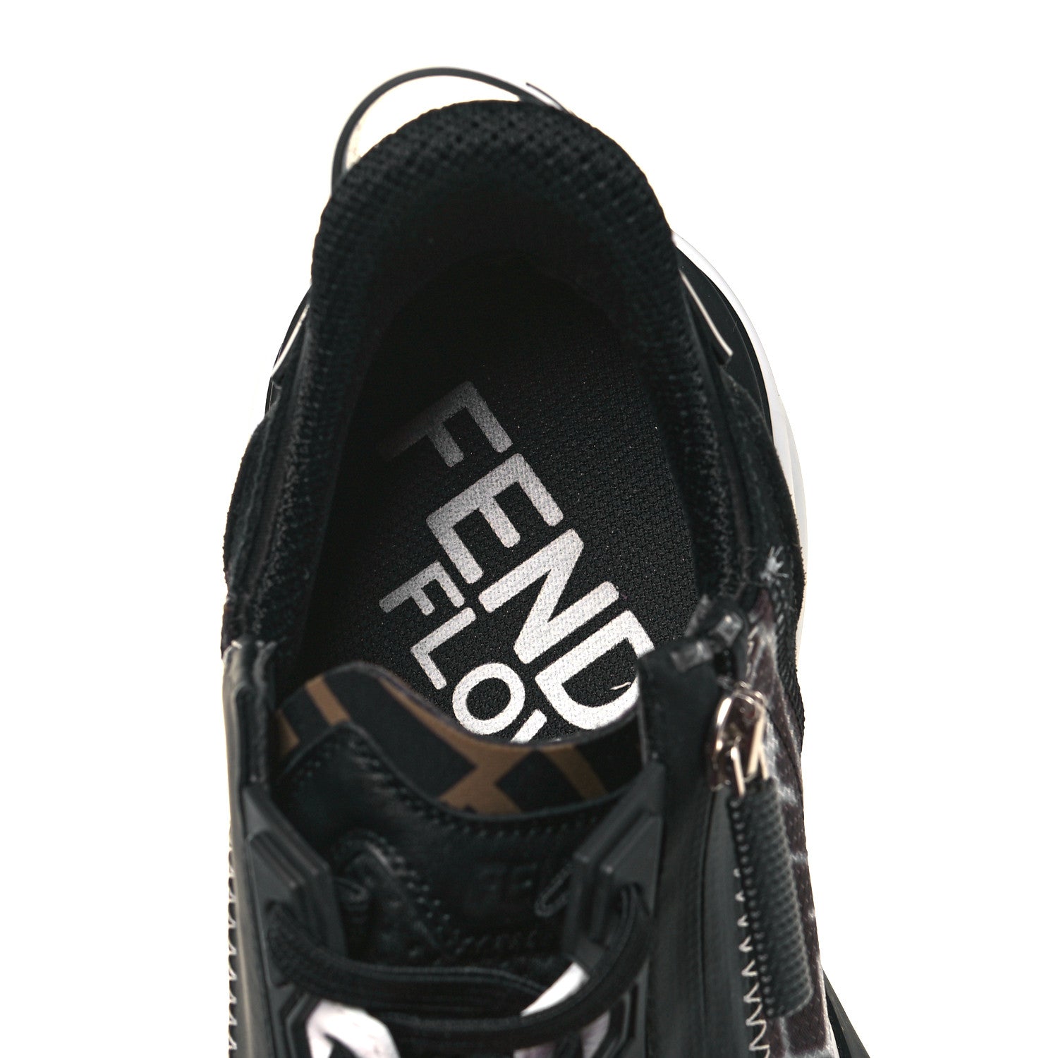 Fendi X SARAH COLEMAN Nylon Lycra FF Vertigo Fendi Flow Low Top Sneakers 40 Black 5 of 9