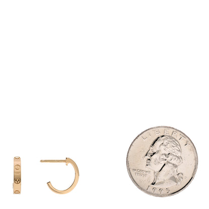 Cartier 18K Yellow Gold Small LOVE Hoop Earrings 2 of 5
