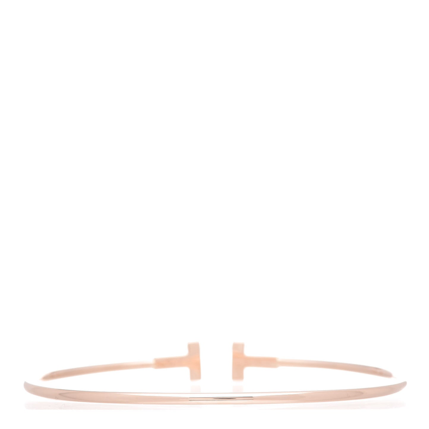18K Rose Gold Narrow T Wire Bracelet