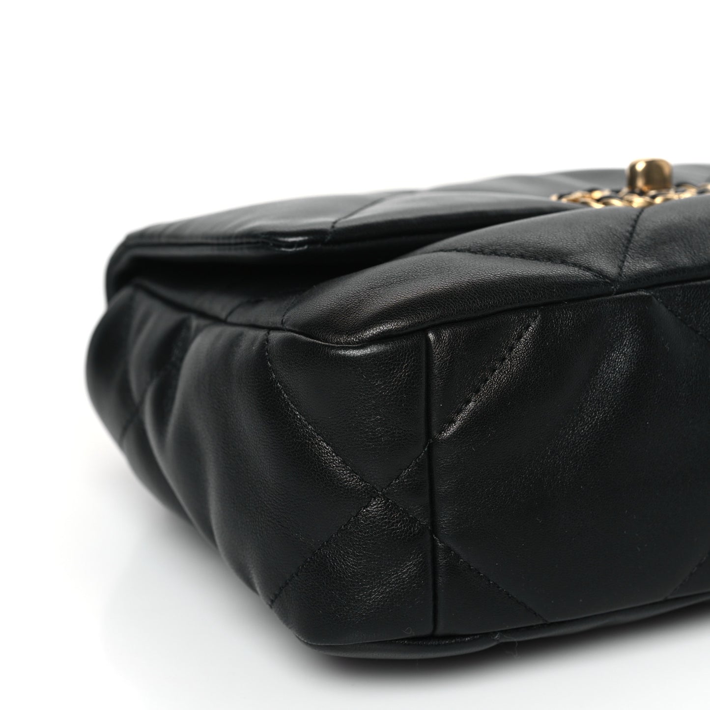 Lambskin Quilted Medium Chanel 19 Flap Black