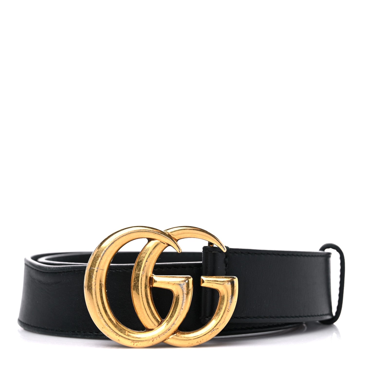 Gucci Calfskin Double G 30mm Belt 80 32 Black 1 of 6