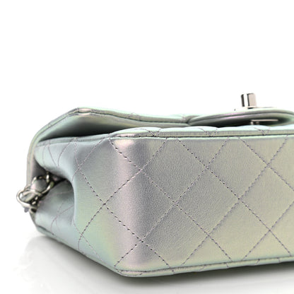Chanel Iridescent Calfskin Quilted Mini Rectangular Flap Light Purple 9 of 11
