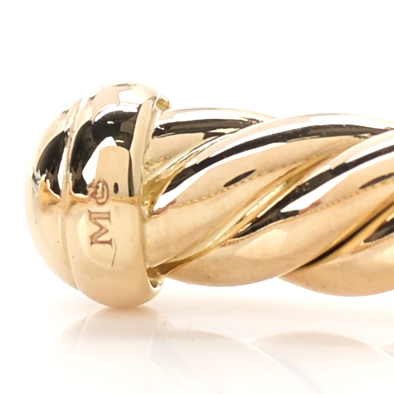 David Yurman 18K Yellow Gold 4mm Cablespira Bracelet 5 of 5