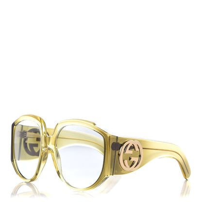 Gucci Acetate Oversized Interlocking G Sunglasses Yellow 1 of 9