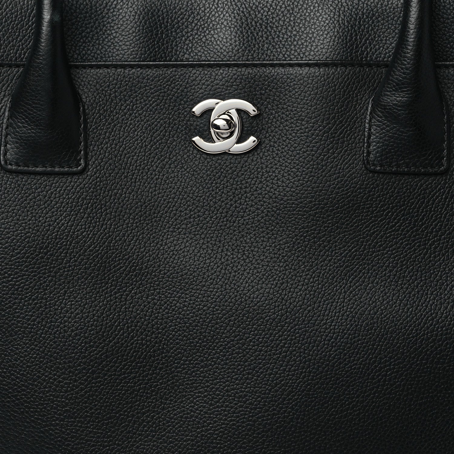 Chanel Calfskin Tall Cerf Tote Black 9 of 11